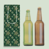 Sac Cadeau Pour Bouteille St Patrick's Day Celtic Knot 4 Leaf Clover Plaid