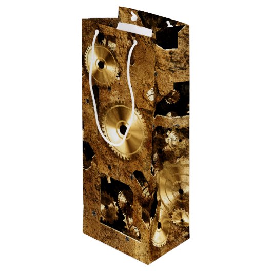 Sac Cadeau Pour Bouteille Steampunk (Dos Angle)