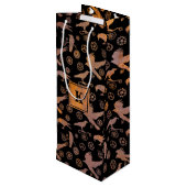 Sac Cadeau Pour Bouteille Steampunk Rusty Gears and Crows Monogram (Dos Angle)