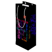 Sac Cadeau Pour Bouteille Style Graffiti répétitif Cochon Année 2019 Vin cad (Dos Angle)