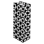 Sac Cadeau Pour Bouteille Symbole de recyclage blanc (Devant Angle)