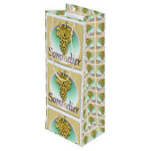 Sac Cadeau Pour Bouteille Symbole sommelier (Dos Angle)