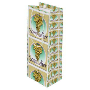 Sac Cadeau Pour Bouteille Symbole sommelier