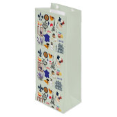 Sac Cadeau Pour Bouteille Symboles français (Dos Angle)