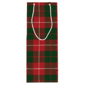 Sac Cadeau Pour Bouteille Tartan Noël Clan MacKinnon Vert Rouge Carreaux (Dos)