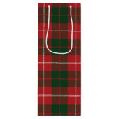 Sac Cadeau Pour Bouteille Tartan Noël Clan MacKinnon Vert Rouge Carreaux (Devant)
