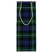 Sac Cadeau Pour Bouteille Tartan vert pourpre de Noël Plaid (Dos)