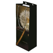 Sac Cadeau Pour Bouteille Tête de graines de Dandelion en tons Brown (Dos Angle)