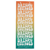 Sac Cadeau Pour Bouteille Texte Rétro Étourdie et Fiancée (Devant)