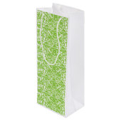Sac Cadeau Pour Bouteille Texture Vert Citron Grunge (Dos Angle)
