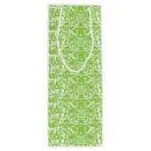 Sac Cadeau Pour Bouteille Texture Vert Citron Grunge (Dos)