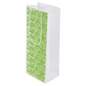 Sac Cadeau Pour Bouteille Texture Vert Citron Grunge (Devant Angle)