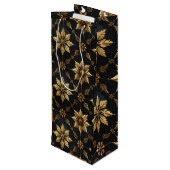 Sac Cadeau Pour Bouteille The Elegant Christmas - Flower (Dos Angle)