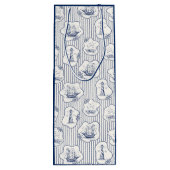 Sac Cadeau Pour Bouteille Thème marin Bleu Bleu Blancs Phare (Dos)