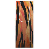 Sac Cadeau Pour Bouteille Tiger chaud orange et noir (Devant)