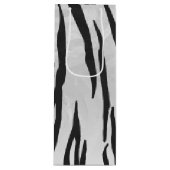 Sac Cadeau Pour Bouteille Tiger noir et blanc (Devant)