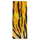 Sac Cadeau Pour Bouteille Tiger noir et orange (Dos)