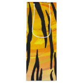 Sac Cadeau Pour Bouteille Tiger noir et orange (Devant)