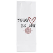 Sac Cadeau Pour Bouteille Ton coeur est mon boussole (Dos)