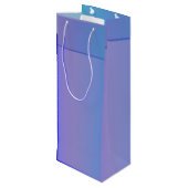 Sac Cadeau Pour Bouteille Tons bleus (Dos Angle)