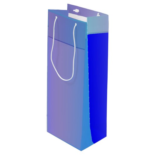 Sac Cadeau Pour Bouteille Tons bleus (Devant Angle)