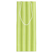 SAC CADEAU POUR BOUTEILLE TONS DE STRIPES VERTES DE LIME (Dos)