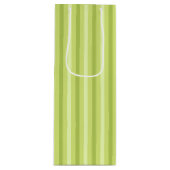 SAC CADEAU POUR BOUTEILLE TONS DE STRIPES VERTES DE LIME (Devant)