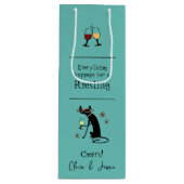 Sac Cadeau Pour Bouteille Tout se passe pour un Riesling Wine Pun (Devant)