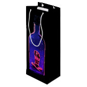 Sac Cadeau Pour Bouteille Trapped In Though in Verdant & Violet Shades (Dos Angle)