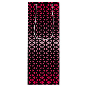 Sac Cadeau Pour Bouteille Triangle.Motif.shade.rose.02 BG noir