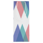 Sac Cadeau Pour Bouteille Triangles bleu et corail (Dos)
