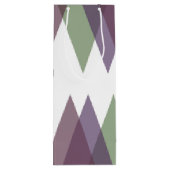 Sac Cadeau Pour Bouteille Triangles mauve et vert (Dos)