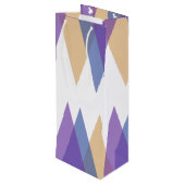 Sac Cadeau Pour Bouteille Triangles pourpre, bleu et jaune (Dos Angle)