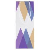 Sac Cadeau Pour Bouteille Triangles pourpre, bleu et jaune (Dos)