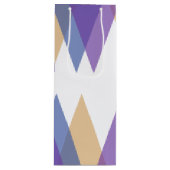 Sac Cadeau Pour Bouteille Triangles pourpre, bleu et jaune (Devant)