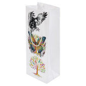 Sac Cadeau Pour Bouteille Triple design bag (Dos Angle)