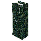 Sac Cadeau Pour Bouteille Tropical Monstera Botanical Green Jungle  (Dos Angle)