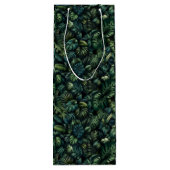 Sac Cadeau Pour Bouteille Tropical Monstera Botanical Green Jungle  (Dos)