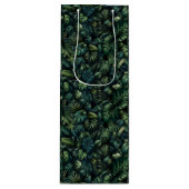 Sac Cadeau Pour Bouteille Tropical Monstera Botanical Green Jungle  (Devant)