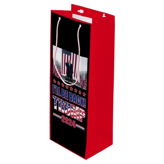 Sac Cadeau Pour Bouteille Trump 2024 sera de retour (Devant Angle)