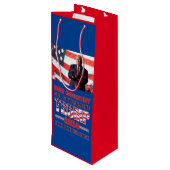 Sac Cadeau Pour Bouteille Trump Amérique d'abord (Dos Angle)