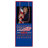 Sac Cadeau Pour Bouteille Trump Amérique d'abord (Devant)