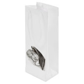 Sac Cadeau Pour Bouteille Un Angle de sommeil, Noir et blanc Design - Crayon (Dos Angle)