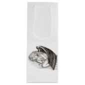 Sac Cadeau Pour Bouteille Un Angle de sommeil, Noir et blanc Design - Crayon (Devant)