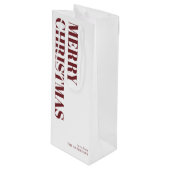 Sac Cadeau Pour Bouteille Vacances contemporaines minimes rouges modernes (Devant Angle)