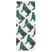 Sac Cadeau Pour Bouteille Vache Silhouette Brown et Turquoise (Dos)