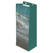 Sac Cadeau Pour Bouteille Vagues sur la plage bleu turquoise Océan (Dos Angle)
