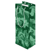 Sac Cadeau Pour Bouteille Vagues vertes (Dos Angle)