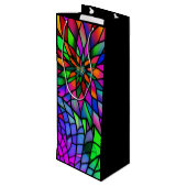 Sac Cadeau Pour Bouteille Verre de Faux (Dos Angle)