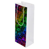 Sac Cadeau Pour Bouteille Verre de fierté (Devant Angle)